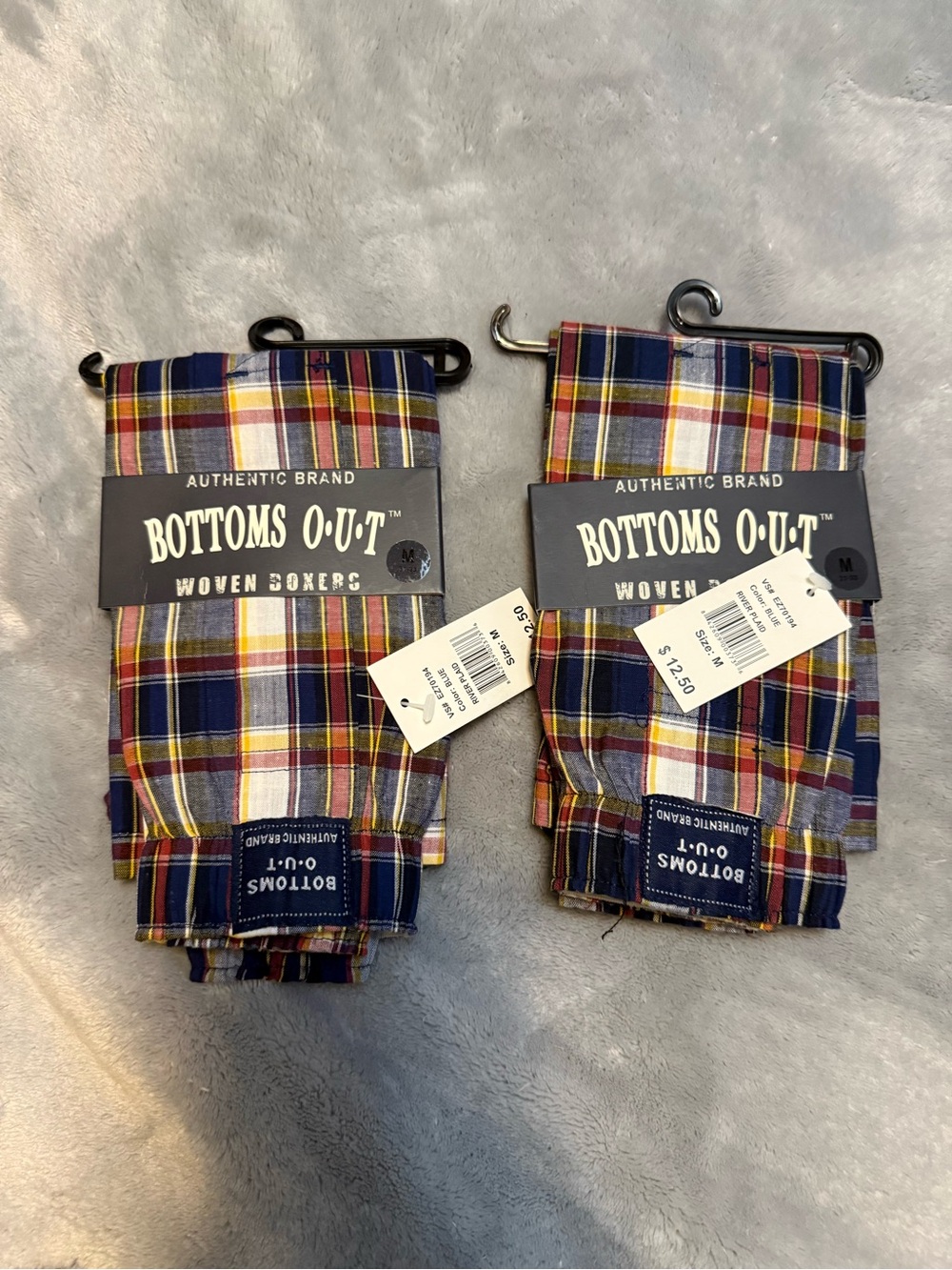 Bottoms O-U-T Men’s' Plaid Woven Boxers - Multi-Color